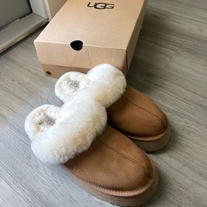 UGG - Platform Suede Slippers (coated with Crep Shoe Protection)